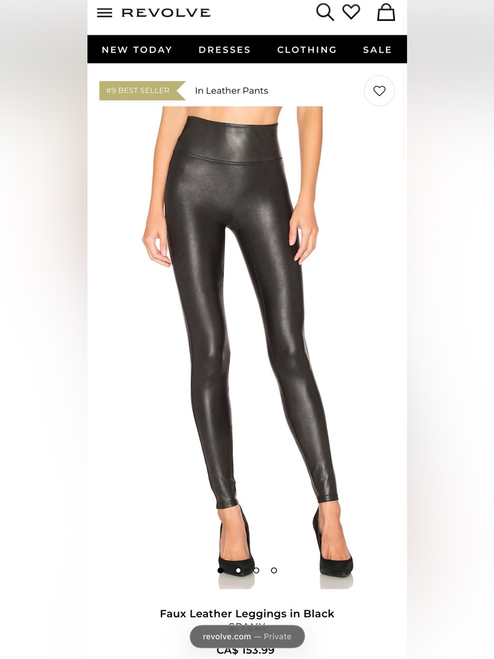 Revolve Spanx Leather Look Faux Leather Legging